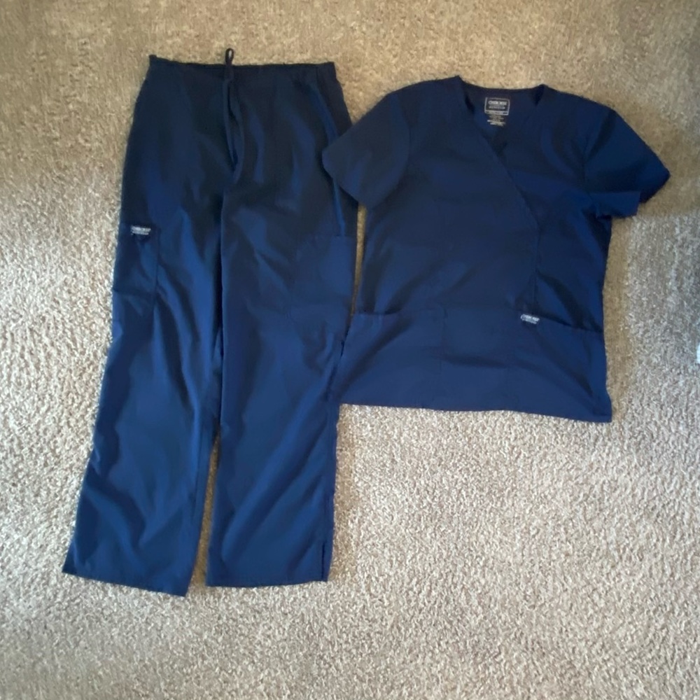 Navy Blue Cherokee Scrub Set, Size Medium